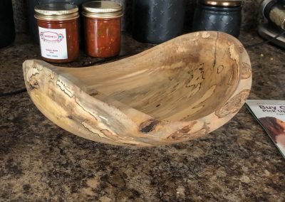 Lathe-turned hand-crafted bowl